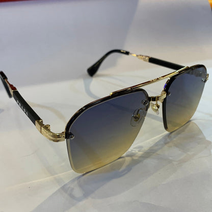 ARP Frameless Black Golden Stick Black Brown Shade Unisex Sunglass TJ72297 58 12-140
