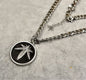 Sliver Circle Pendant Necklace Chain 50283