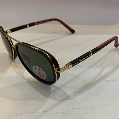 YAR RB Black Frame Green Shade Unisex Aviator Sunglass RB4202 58 16-138