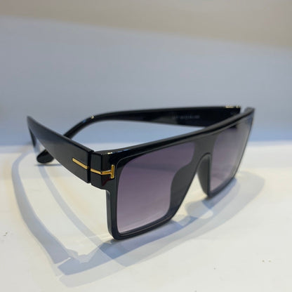 Mot Glossy Black Frame Purple White Shade Unisex Sunglass A17 55 19 140