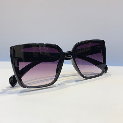 Mij Jim Glossy Black Frame Purple Shade Sunglass W900260 15-147