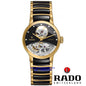 Dar Black Gold Chain Gold Ring Black White Dial Automatic Watch 401034