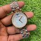 Mra Copper Silver Chain White Stud Dial Ladies Watch
