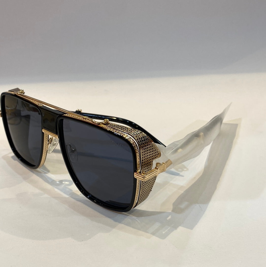 LAB Gold Frame Blue Shade Unisex Branded BPS-104C59 Black