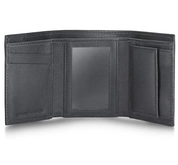 BLACK LEATHER TRIFOLD Men Wallet