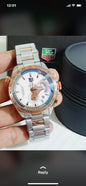 Gat Silver Copper Chain White Dial Men Watch 900916