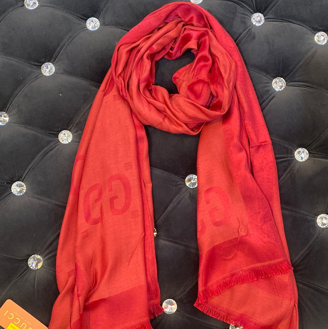 Cug Red Colour Cug Print Heavy Quality Muffler  9357