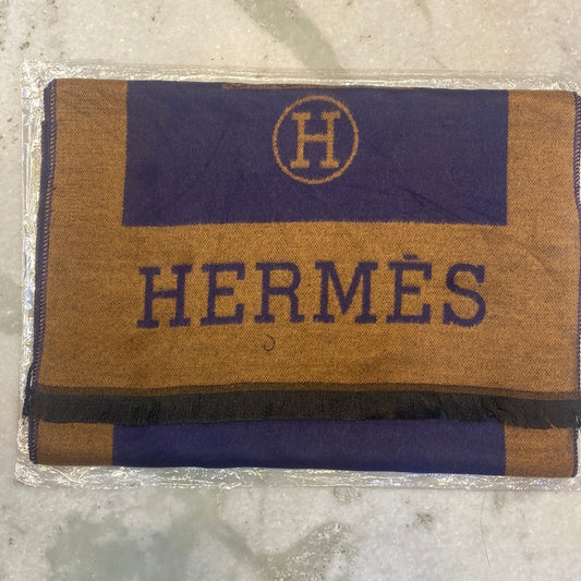 Her Reh Gold Navy Blue Colour With Gold Reh Logo Imported Muffler 49030