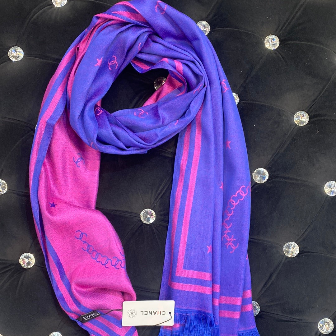 AHC Purple Pink Colour CHA Print Heavy Quality Muffler  9344