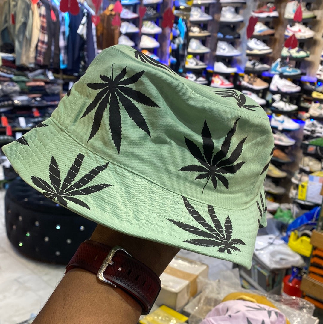 Multi Colour With Leaf Print Bucket Hat 6022303 CAP