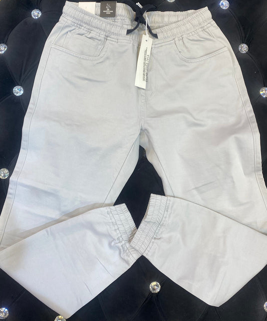 Grey Black Colour Denim Fabric Jogger