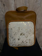 Luxury d’allure Tan Uphl Hair Golden Genuine Leather BackPack 1051