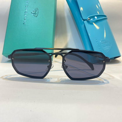 YAM Black Frame Black Shade Unisex Branded Sunglasses 2185 58 18-148