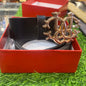 RC Black Colour Copper Rc Buckle With Original Box - Genuine Leather Men’s Belt 9195