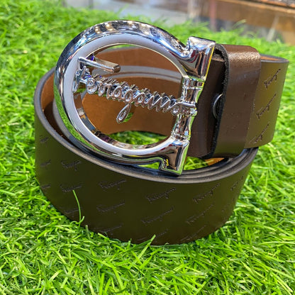 Brown Grey Genuine Leather 900239