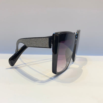 Mij Jim Glossy Black Frame Purple Shade Sunglass W900260 15-147
