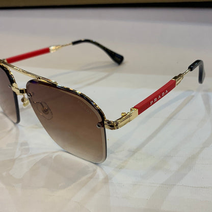 ARP Frameless Golden Red Stick Brown Shade Sunglass TJ72297 58 12-140
