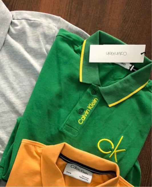 KC LAC Green Colour With Front Yellow Embroidery Deign Store Article Collar Tshirt 788510 03082023