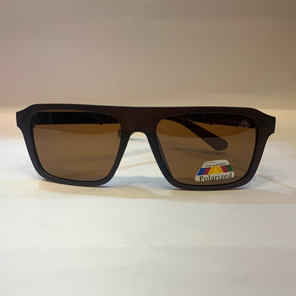 YAM Matte Brown Frame Brown Shade Unisex Sunglass AB2019 56 16-135