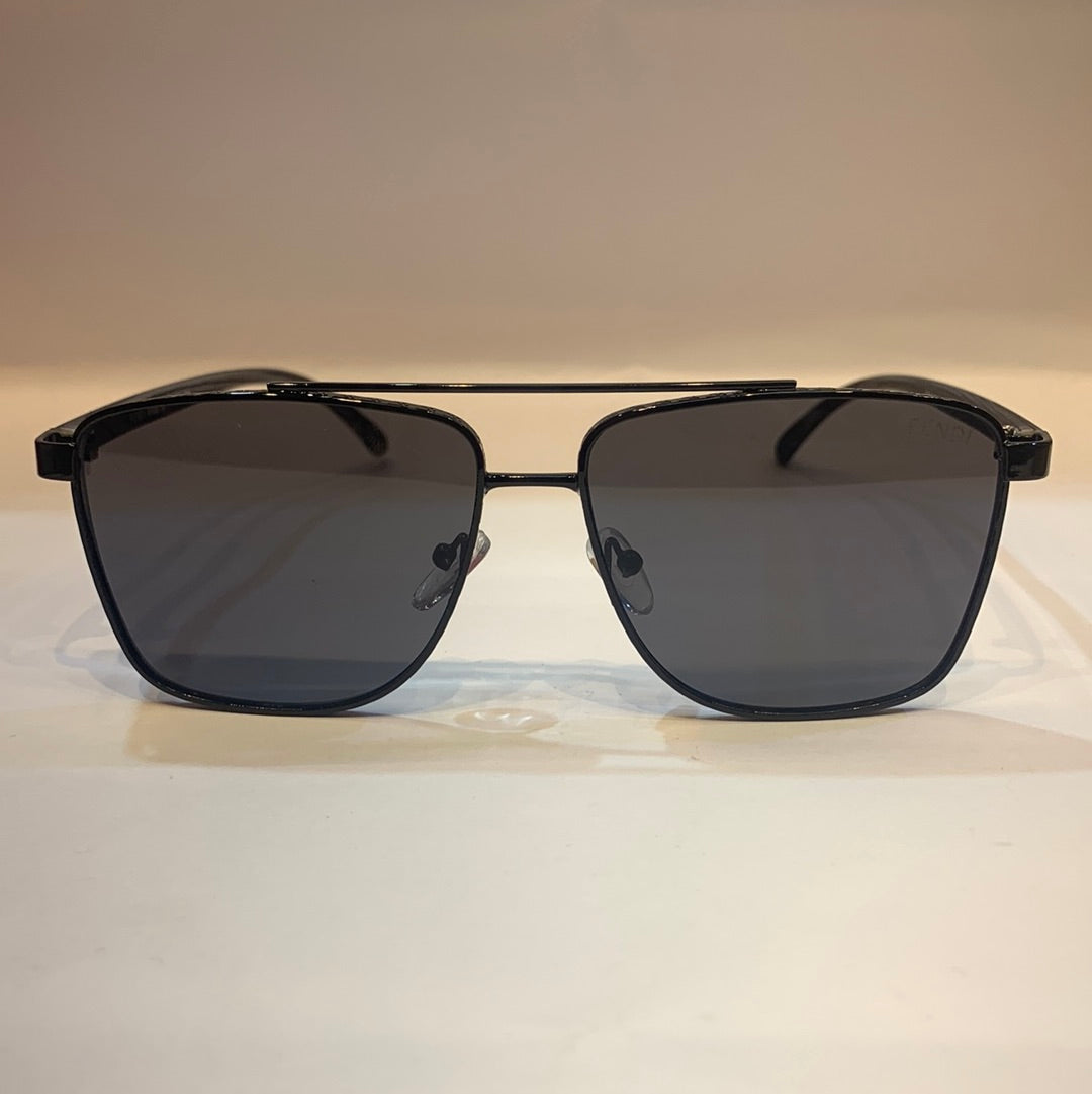 NEF Black Frame Black Shade Unisex Sunglass 2338 51 21 142