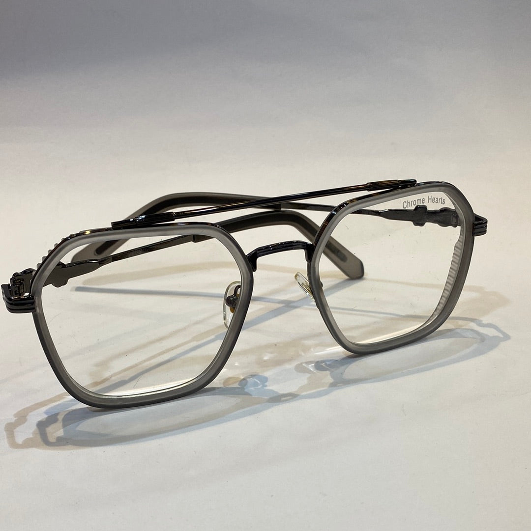 RHC CH HC Silver Graise Frame Transperant Shade Unisex Branded