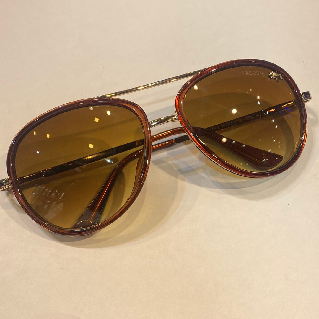 Gold Brown Frame Yellow Shade L142 072 56 17 135 CAL Sunglass