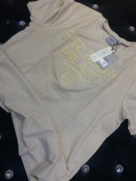 ARP Beige Colour With ARP Logo Embroidery Print Half Sleeve TShirt 298162