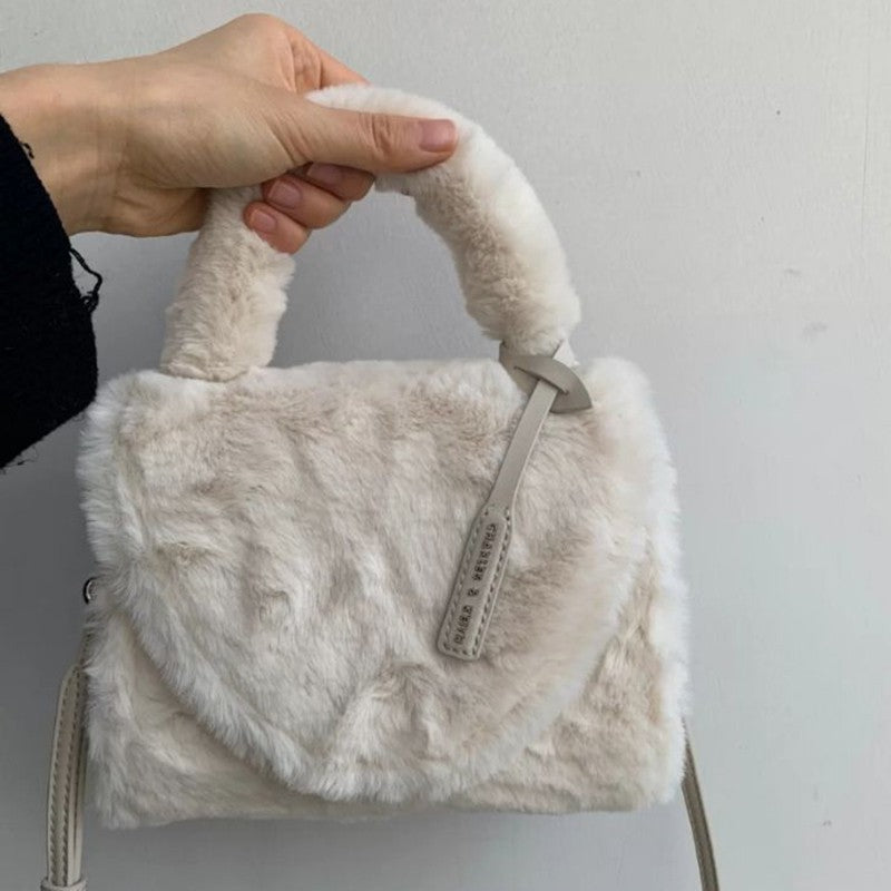 Ladies Fur Charles & Keith Girls Sling Hand Bag