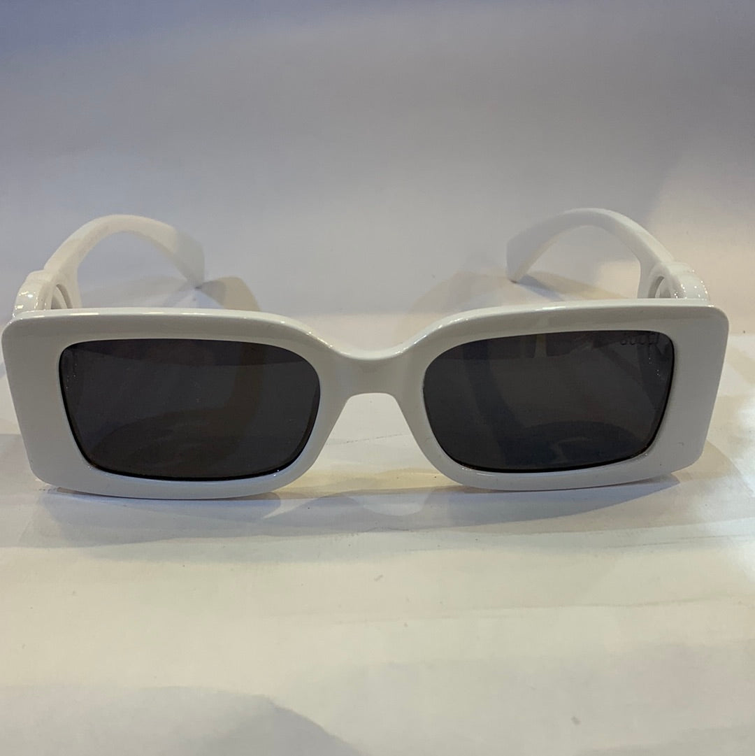 CUG White Frame Black Shade Unisex Sunglass