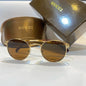 CUG Gold Frame Brown Shade Unisex Branded Sunglasses H5598 C1 56 15-140
