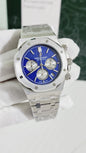Ap Silver Chain Blue Dial Heavy Chronograph Men Watch 401201