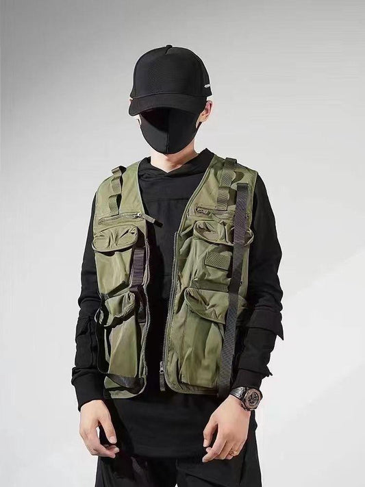 ZEROLY Olive Green Colour With Multiple Pocket Sidhu Moose Wala Vest Jacket Premium Quality A-615