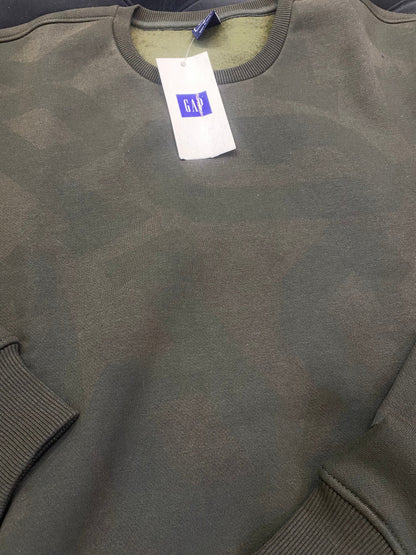 PAG Olive Green Colour With G Print Imported Fabric Sweatshirt 19508