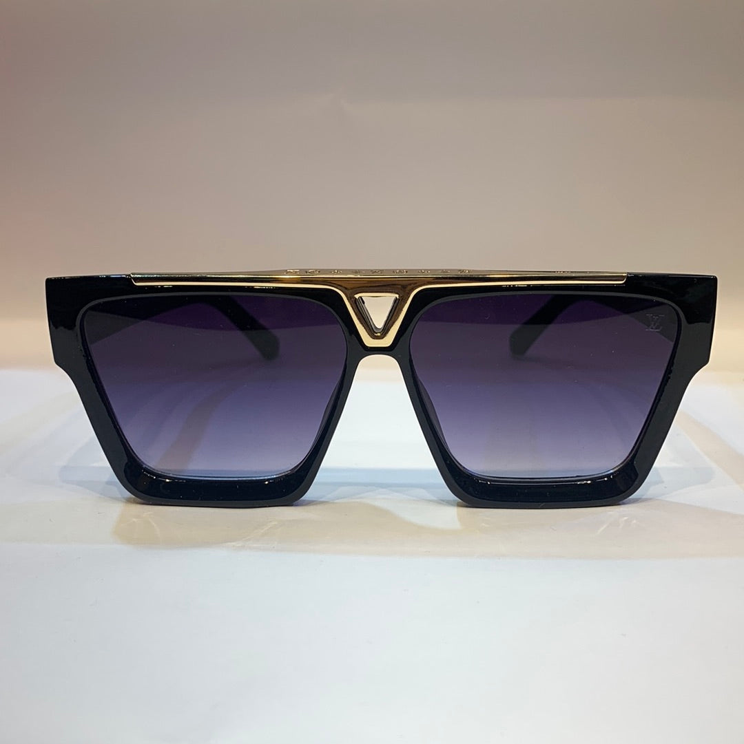 UOL VL  Black Frame Black Shade Unisex Sunglass 21062 52 21-138