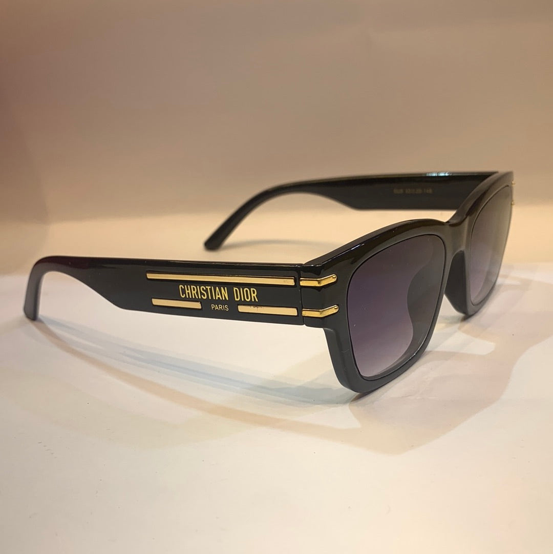 OID Glossy Black Frame Black Shade Unisex Sunglass SU8 53 20-148