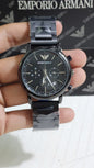Mra Black Chain Black Dial Chrono Working Men Watch 901087