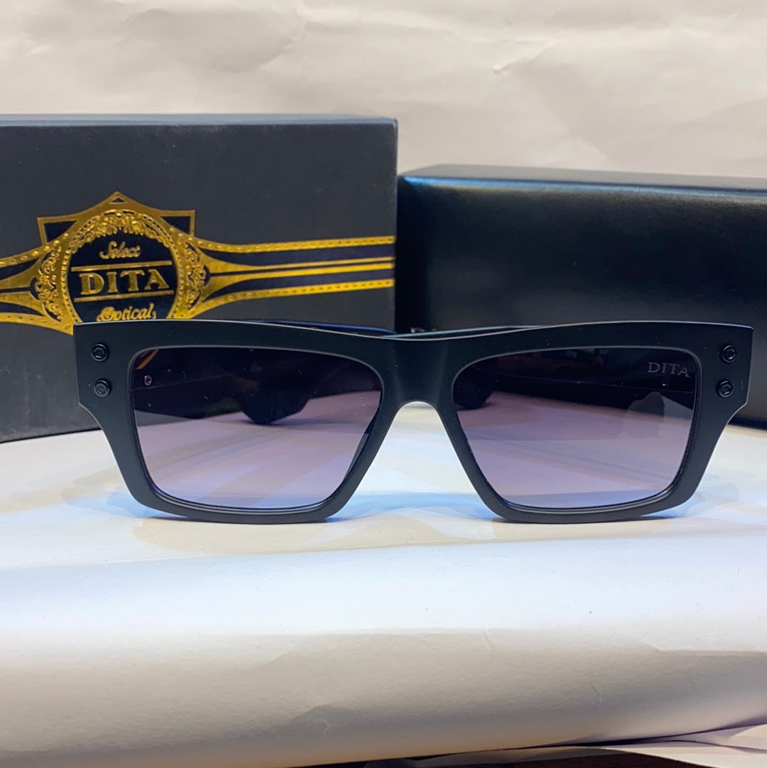 TID Matte Black Frame Black Shade Unisex Branded Sunglasses Italy