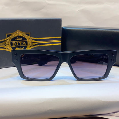 TID Matte Black Frame Black Shade Unisex Branded Sunglasses Italy