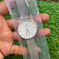 Wd Silver Chain White Slim Formal Casual Watch Ladies Chain Watch 400611