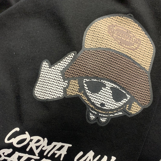Cormta Black Colour With Front and Back Printed Premium Quality Tshirt 23157