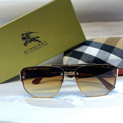 RUB Gold Frame Brown Shade Unisex Branded Sunglasses 10446 6215 145