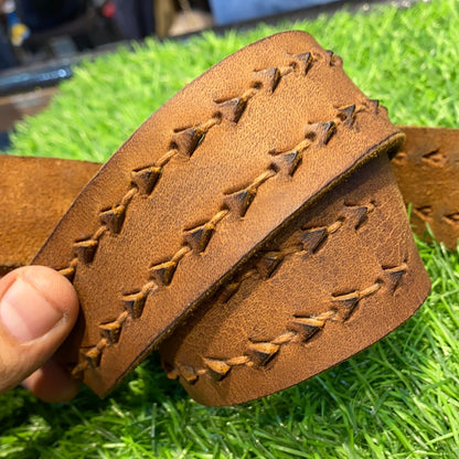 Punk Designer Genuine Leather Belt for Him  11379