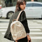 YN MLB Beige Colour Monogram Design Premium Quality Backpack