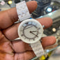 Mra White Chain White Silver  Dial Ceramica Ladies Watch 401903