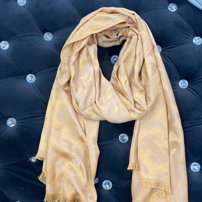 RUB BUR Gold Colour RUB Bur Print Heavy Quality Muffler  9355
