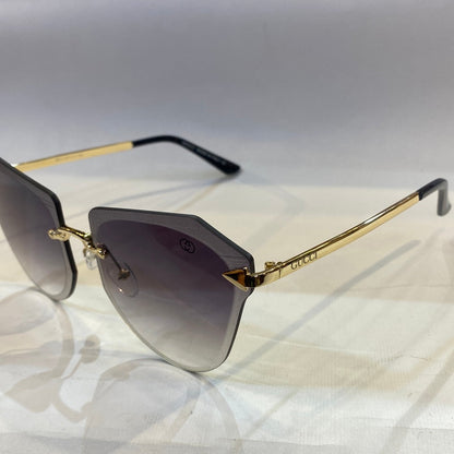 CUG Frameless Golden Stick Black Shade Sunglass 6872 63 17-145