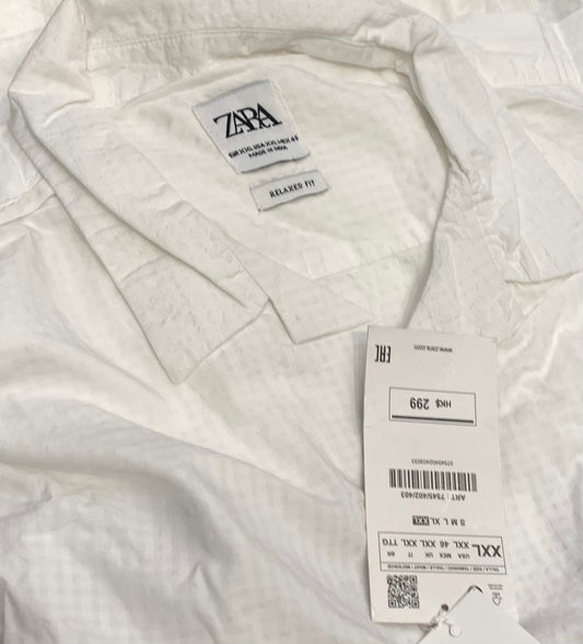 ZR White Colour Plain Premium Quality Unisex Coord Set 861016