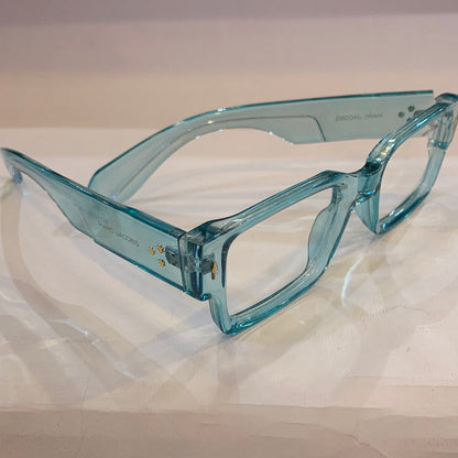 RAM Glossy Transperent Blue Frame Transperent Shade Unisex Sunglasses 86318 50 22 146