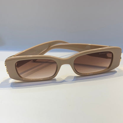 Rub Cream Frame Light Brown Shade Sunglass