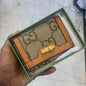 CUG Brown Colour Monogram With Wooden Handle Unisex Wallet 1983-2